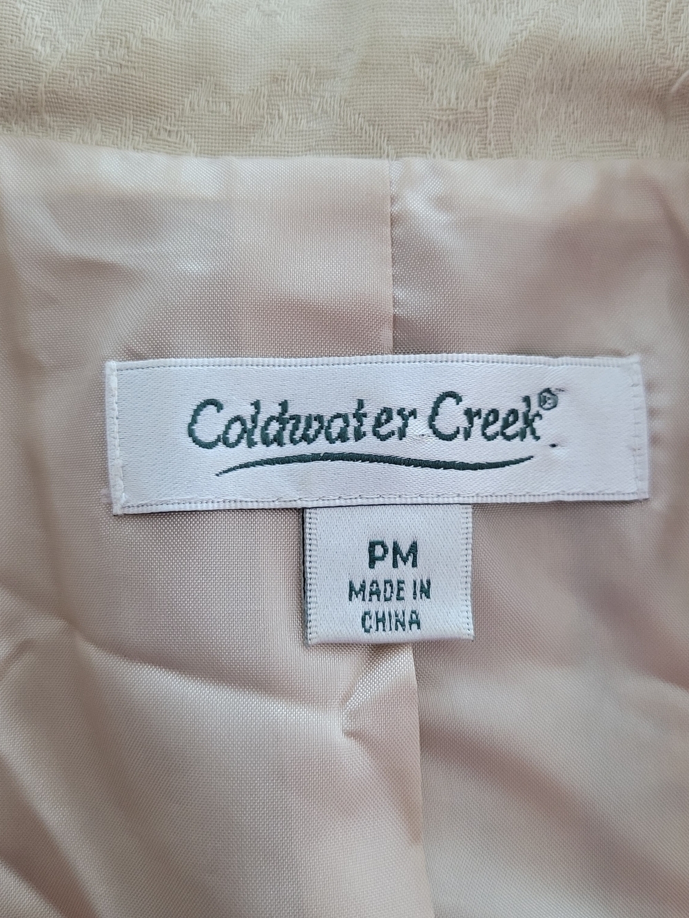 Coldwater Creek Blazer Womens Medium Paisley Tan Zip Up Jacket - Picture 15 of 16